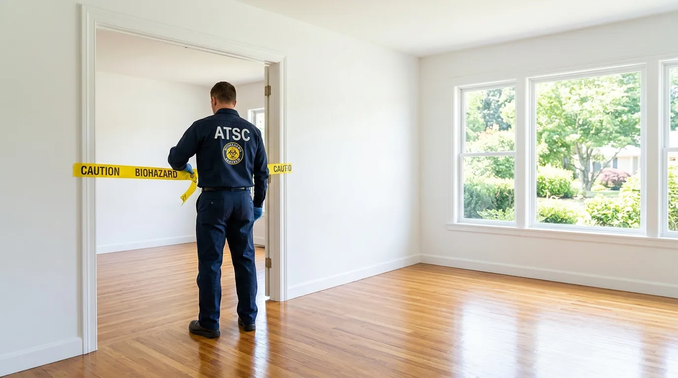 Certified biohazard cleanup crew performing Crime Scene Cleanup in Somerset